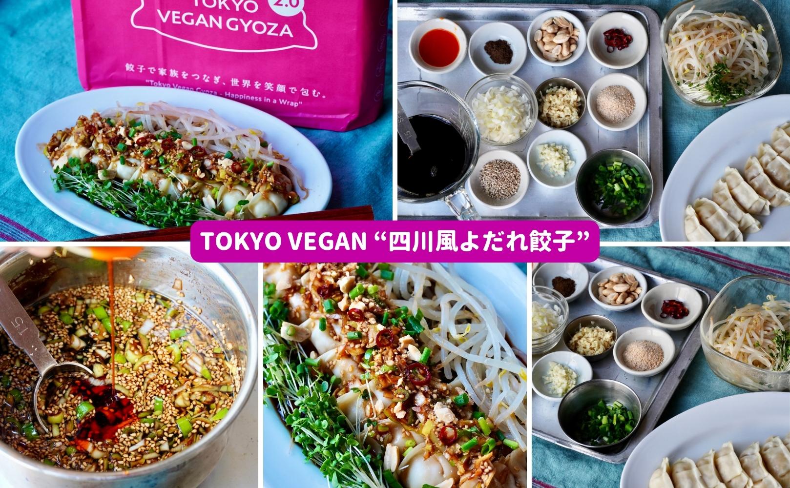 #東京ヴィーガン餃子アレンジレシピ:Tokyo Vegan “四川風よだれ餃子”(2-3 人分) - Grino