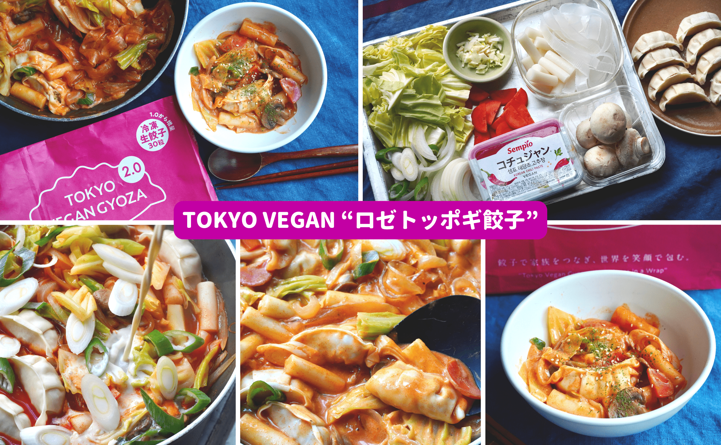 #東京ヴィーガン餃子アレンジレシピ:Tokyo Vegan “ロゼトッポギ” Gyoza(2人分) - Grino