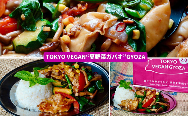 #東京ヴィーガン餃子アレンジレシピ：Tokyo Vegan“夏野菜ガパオ”Gyoza（2人分）